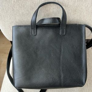 Portland Leather Goods Mini zippered Crossbody New Pebbled Black